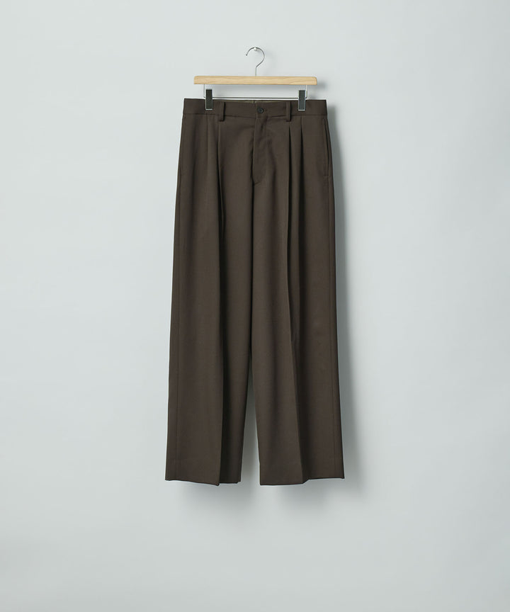 ssstein(シュタイン)のLONG WIDE TROUSERS (2/60 WOOL GABARDINE) - MILITARY KHAKIの公式通販サイトsession福岡セレクトショップ