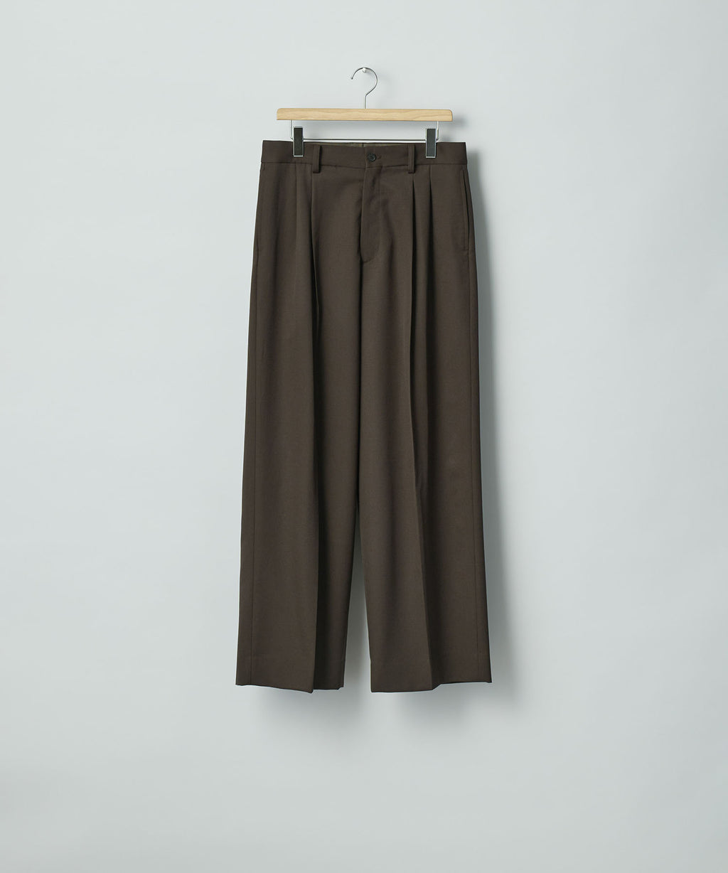 ssstein(シュタイン)のLONG WIDE TROUSERS (2/60 WOOL GABARDINE) - MILITARY KHAKIの公式通販サイトsession福岡セレクトショップ