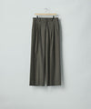 【ssstein】 EXTRA FINE WOOL LONG WIDE TROUSERS - BROWN GREY