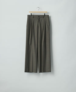 ssstein / シュタイン】EXTRA FINE WOOL LONG WIDE TROUSERS - BROWN