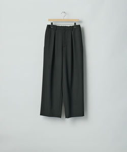 stein 2タック　ウール　トラウザー　パンツ　シュタイン　22aw ssstein / シュタイン】EASY WIDE TROUSERS (2/60 WOOL GABARDINE