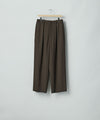 【ssstein】 EASY WIDE TROUSERS (2/60 WOOL GABARDINE) - MILITARY KHAKI
