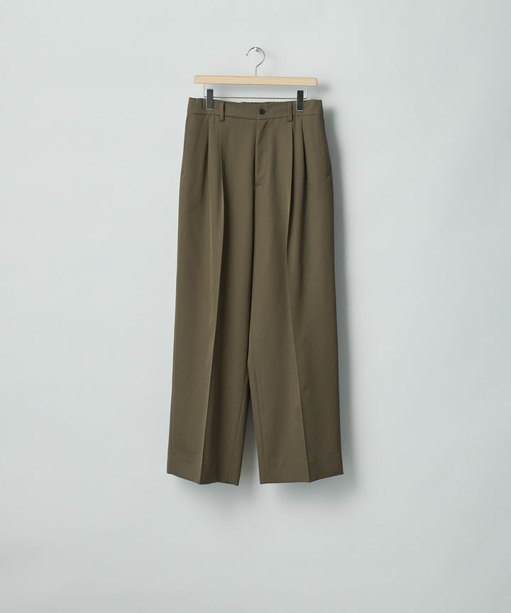 ssstein(シュタイン)のEASY LONG WIDE TROUSERS (2/90 WOOL GABARDINE) - DARK BEIGEの公式通販サイトsession福岡セレクトショップ