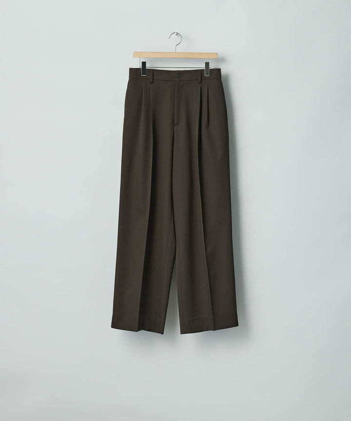 ssstein(シュタイン)のEASY LONG WIDE TROUSERS (2/90 WOOL GABARDINE) - DARK BROWNの公式通販サイトsession福岡セレクトショップ