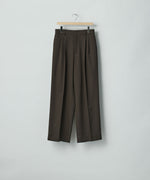 画像をギャラリービューアに読み込む, ssstein(シュタイン)のEASY LONG WIDE TROUSERS (2/90 WOOL GABARDINE) - DARK BROWNの公式通販サイトsession福岡セレクトショップ
