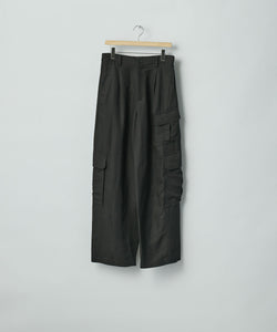 ssstein / シュタイン】VIS/LI/RA TWILL CARGO TROUSERS - BLACK