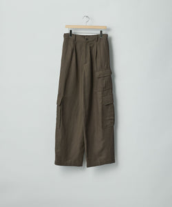 ssstein / シュタイン】VIS/LI/RA TWILL CARGO TROUSERS - KHAKI BROWN