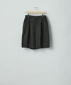 【ssstein】 VIS/LI/RA TWILL WIDE EASY SHORT TROUSERS - BLACK