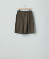 【ssstein】 VIS/LI/RA TWILL WIDE EASY SHORT TROUSERS - KHAKI BROWN