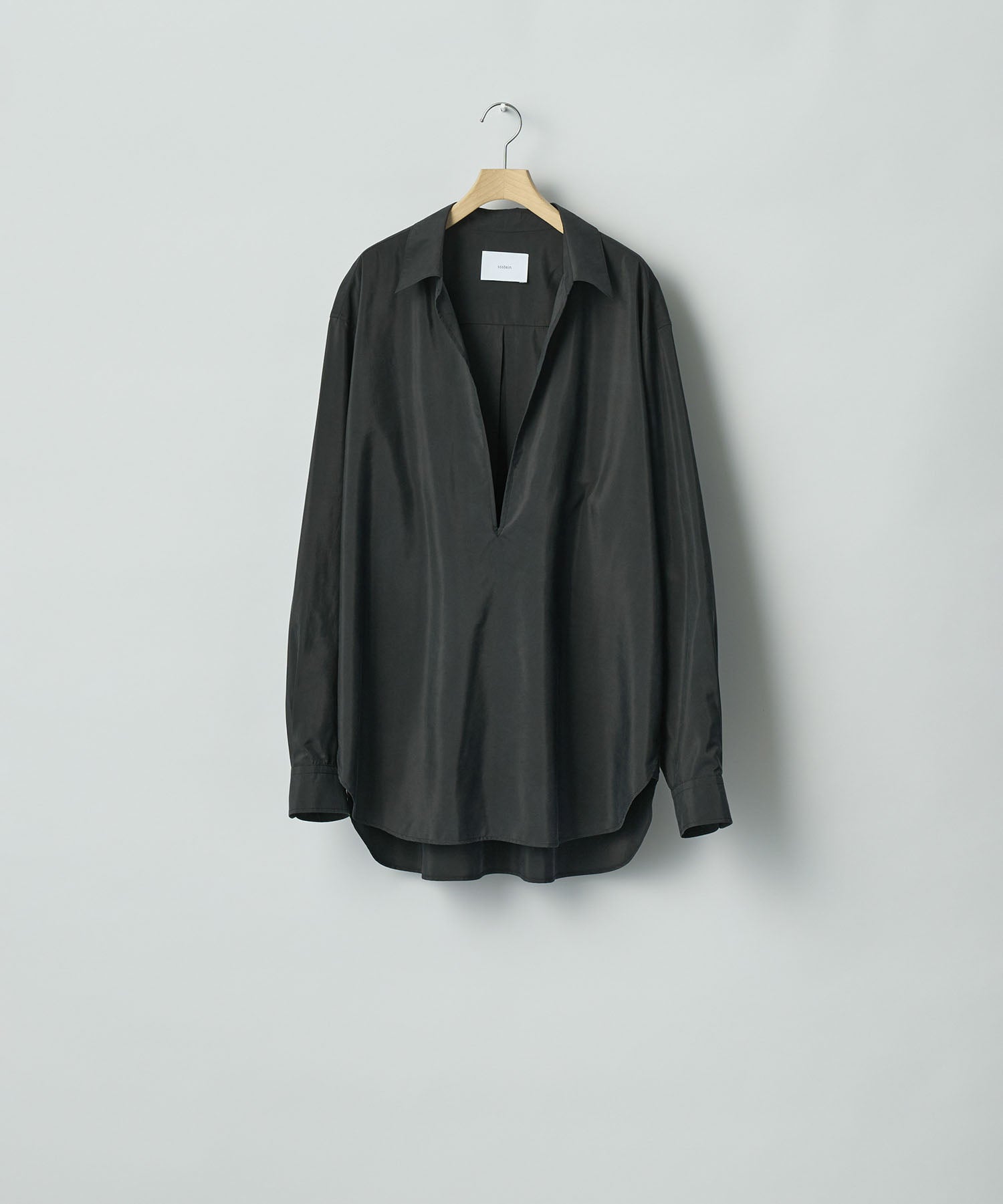 ssstein / シュタイン】SILK NYLON SKIPPER SHIRT - BLACK | 公式通販