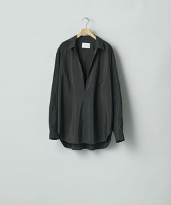 ssstein / シュタイン】SILK NYLON SKIPPER SHIRT - BLACK | 公式通販