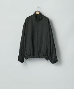 ミー stein ss25 ダブルジップ　リネンブルゾン　ブラック ssstein / シュタイン】VIS/LI BRIGHT TWILL SHIRRED LIGHT ZIP JACKET