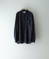 【ssstein】CUPRO TWILL OVERSIZED LS SHIRT - BLACK