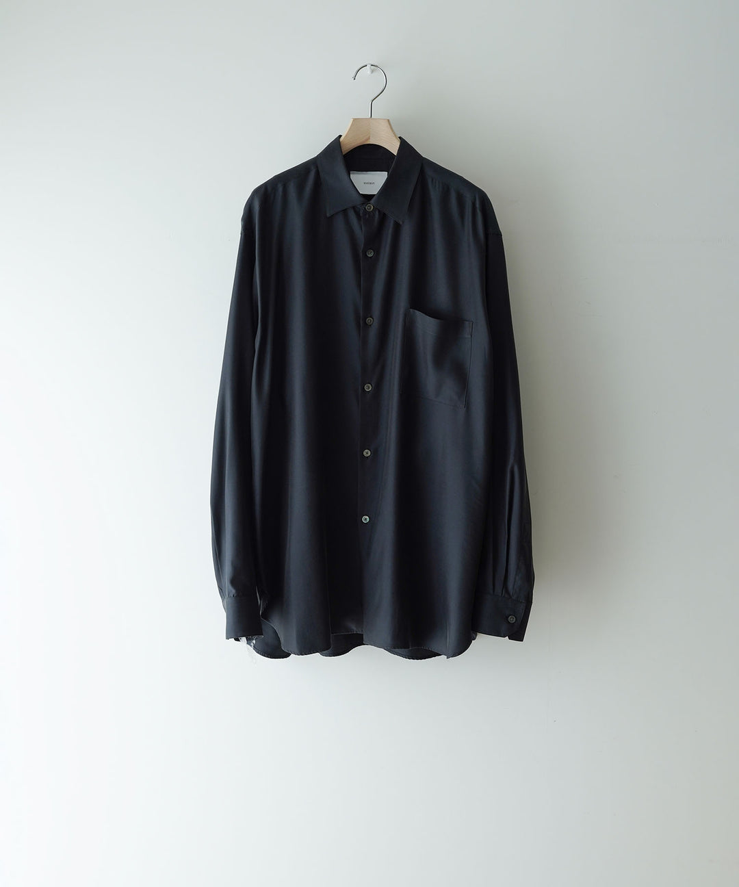 ssstein(シュタイン)のCUPRO TWILL OVERSIZED LS SHIRT - BLACKの公式通販サイトsession福岡セレクトショップ