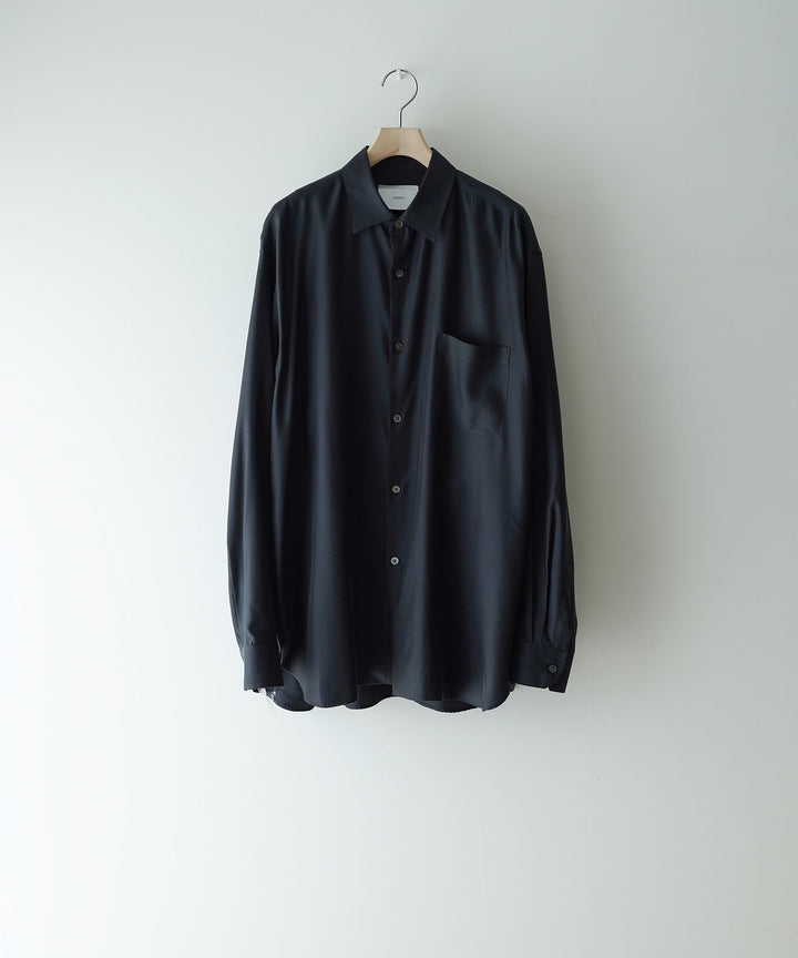 ssstein(シュタイン)のCUPRO TWILL OVERSIZED LS SHIRT - BLACKの公式通販サイトsession福岡セレクトショップ