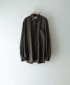 【ssstein】CUPRO TWILL OVERSIZED LS SHIRT - DARK BROWN