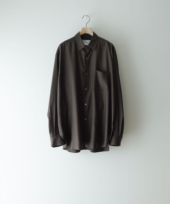 ssstein(シュタイン)のCUPRO TWILL OVERSIZED LS SHIRT - DARK BROWNの公式通販サイトsession福岡セレクトショップ