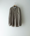 【ssstein】CUPRO TWILL OVERSIZED LS SHIRT - TAUPE