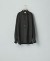 【ssstein】 VIS/LI BRIGHT TWILL OVERSIZED LS SHIRT - DARK CHARCOAL