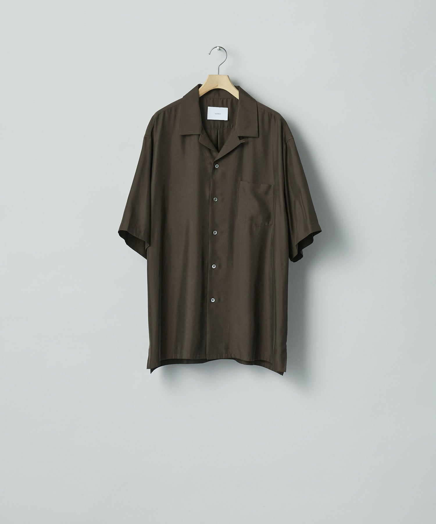 ssstein / シュタイン】CUPRO TWILL OVERSIZED OPEN COLLAR SS SHIRT
