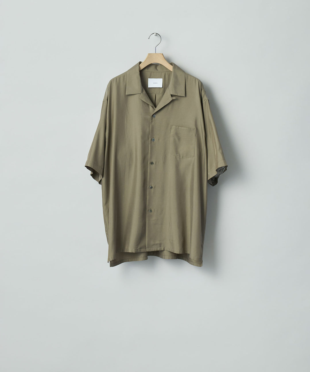 ssstein(シュタイン)のCUPRO TWILL OVERSIZED OPEN COLLAR SS SHIRT - TAUPEの公式通販サイトsession福岡セレクトショップ