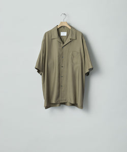 ssstein / シュタイン】CUPRO TWILL OVERSIZED OPEN COLLAR SS SHIRT