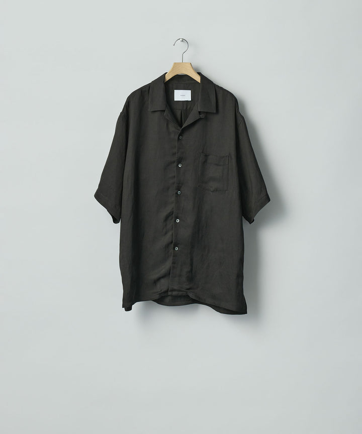 ssstein(シュタイン)のVIS/LI BRIGHT TWILL OVERSIZED OPEN COLLAR SS SHIRT - DARK CHARCOALの公式通販サイトsession福岡セレクトショップ