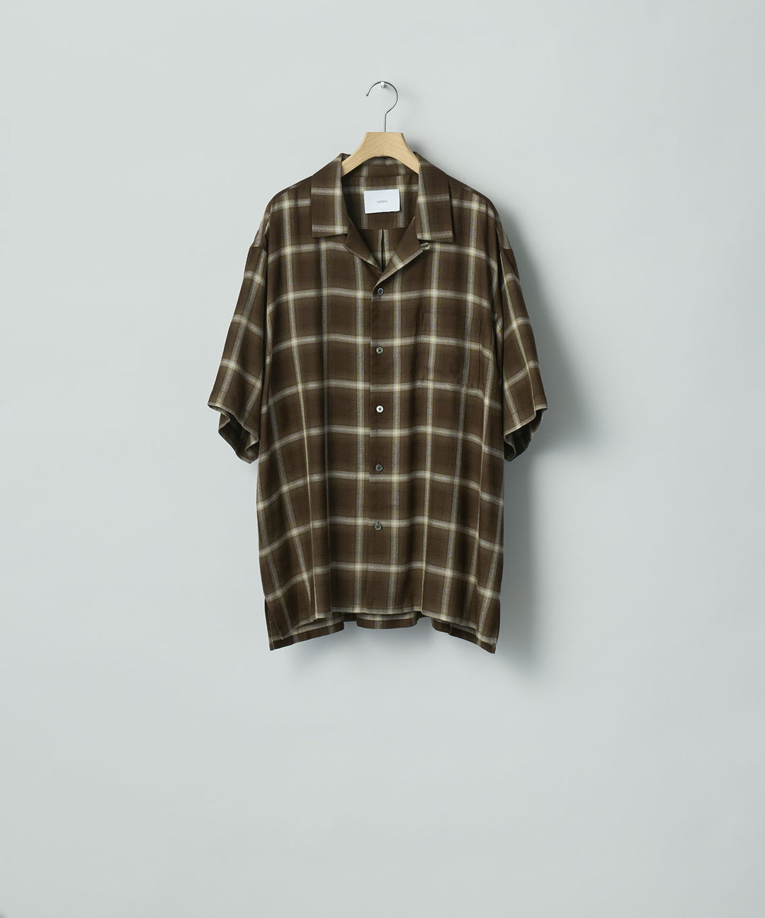 ssstein(シュタイン)のLY/VIS CHECK OVERSIZED OPEN COLLAR SS SHIRT - BROWN OMBREの公式通販サイトsession福岡セレクトショップ