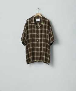 ssstein / シュタイン】LY/VIS CHECK OVERSIZED OPEN COLLAR SS SHIRT