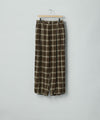 【ssstein】 LY/VIS CHECK WIDE EASY TROUSERS - BROWN OMBRE