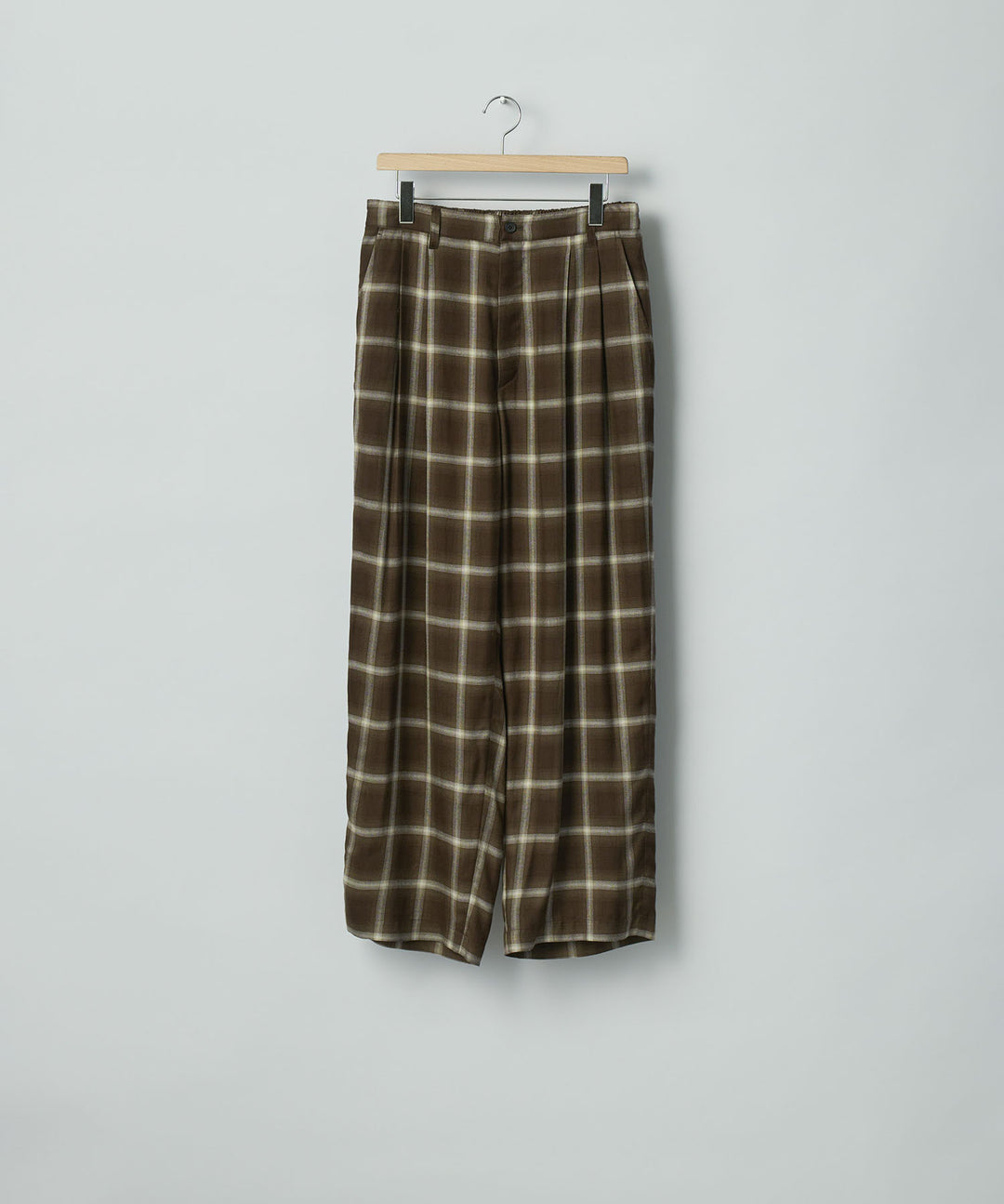 ssstein(シュタイン)のLY/VIS CHECK WIDE EASY TROUSERS - BROWN OMBREの公式通販サイトsession福岡セレクトショップ