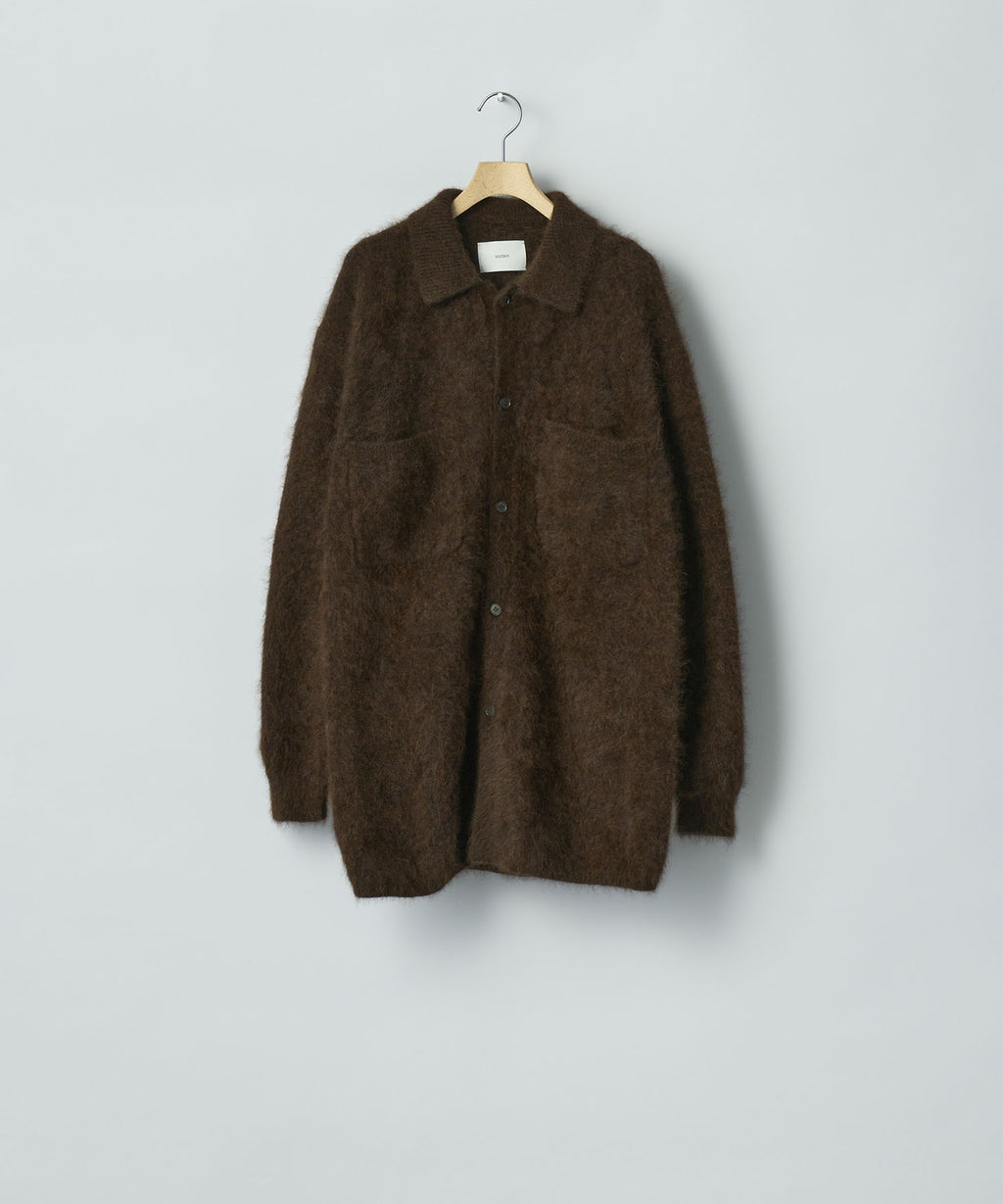 ssstein(シュタイン)のRACOON KNIT SHIRT - DARK BROWNの公式通販サイトsession福岡セレクトショップ