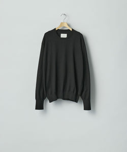 ssstein / シュタイン】ORGANIC COTTON KNIT CREW NECK LS - BLACK