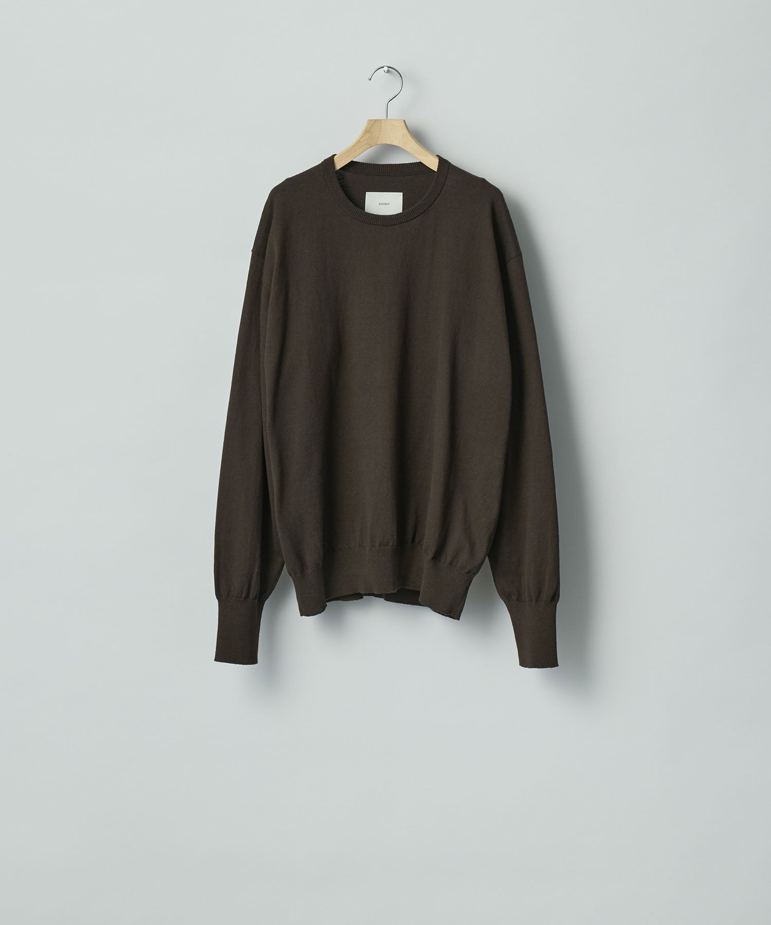 ssstein / シュタイン】ORGANIC COTTON KNIT CREW NECK LS - DARK