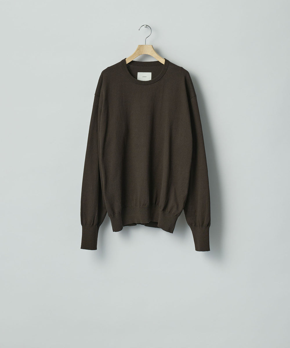 ssstein(シュタイン)のORGANIC COTTON KNIT CREW NECK LS - DARK BROWNの公式通販サイトsession福岡セレクトショップ