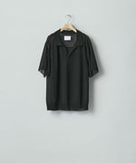 画像をギャラリービューアに読み込む, ssstein(シュタイン)のPE/RAMIE KNIT SS SKIPPER - BLACKの公式通販サイトsession福岡セレクトショップ

