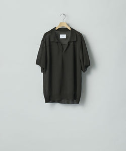 ssstein / シュタイン】PE/RAMIE KNIT SS SKIPPER - DARK CHARCOAL