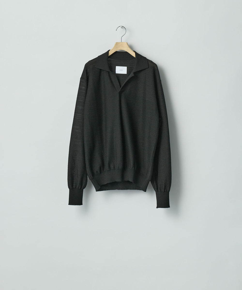 ssstein(シュタイン)のSLUB COTTON KNIT SKIPPER LS - BLACKの公式通販サイトsession福岡セレクトショップ