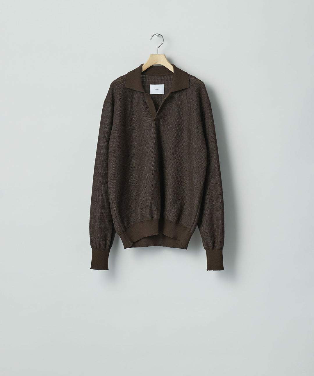 ssstein(シュタイン)のSLUB COTTON KNIT SKIPPER LS - DARK BROWNの公式通販サイトsession福岡セレクトショップ