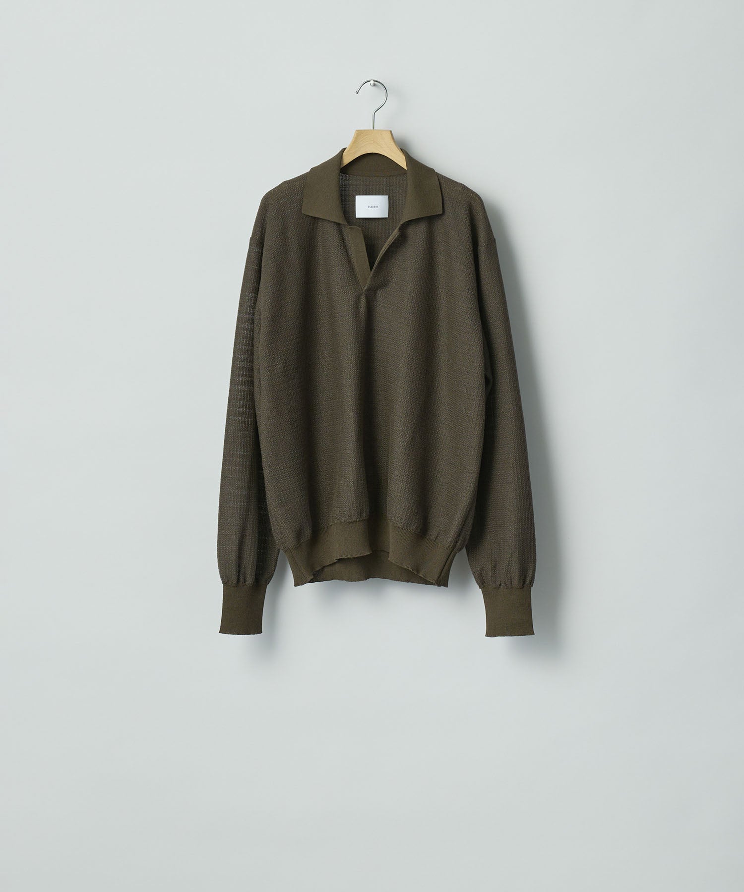 ssstein / シュタイン】SLUB COTTON KNIT SKIPPER LS - KHAKI | 公式