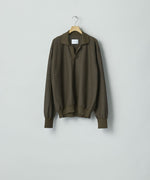 画像をギャラリービューアに読み込む, ssstein(シュタイン)のSLUB COTTON KNIT SKIPPER LS - KHAKIの公式通販サイトsession福岡セレクトショップ
