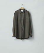 画像をギャラリービューアに読み込む, ssstein(シュタイン)のEXTRA FINE WOOL OVERSIZED REGULAR COLLAR SHIRT - BROWN GREYの公式通販サイトsession福岡セレクトショップ
