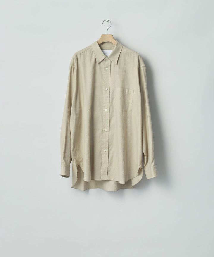 ssstein(シュタイン)のCOTTON SILK OVERSIZED PLACKET SHIRT - BEIGEの公式通販サイトsession福岡セレクトショップ