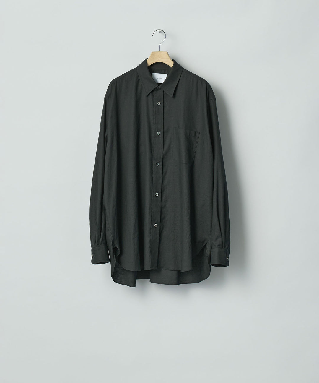 ssstein(シュタイン)のCOTTON SILK OVERSIZED PLACKET SHIRT - BLACKの公式通販サイトsession福岡セレクトショップ