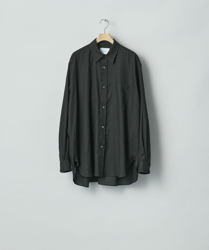 ssstein(シュタイン)のCOTTON SILK OVERSIZED PLACKET SHIRT - BLACKの公式通販サイトsession福岡セレクトショップ