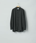画像をギャラリービューアに読み込む, ssstein(シュタイン)のCOTTON SILK OVERSIZED PLACKET SHIRT - BLACKの公式通販サイトsession福岡セレクトショップ
