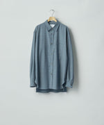 画像をギャラリービューアに読み込む, ssstein(シュタイン)のEXTRA FINE WOOL OVERSIZED PLACKET SHIRT - BLUEの公式通販サイトsession福岡セレクトショップ
