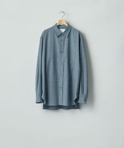 ssstein / シュタイン】EXTRA FINE WOOL OVERSIZED PLACKET SHIRT