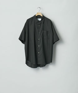 ssstein / シュタイン】COTTON SILK OVERSIZED SS SHIRT - BLACK