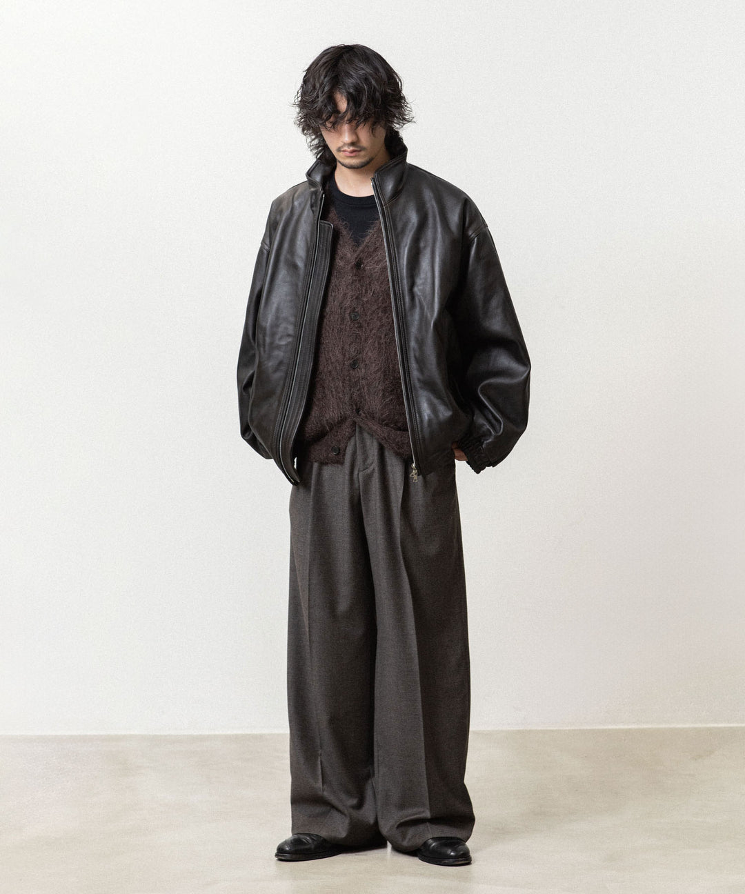 ssstein(シュタイン)の KID MOHAIR KNIT V NECK CARDIGAN - DARK BROWNの公式通販サイトsession福岡セレクトショップ